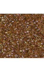 Miyuki delica Beads 11/0 - Sparkling dark topaz lined chartreuse ab DB-1735